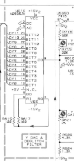 Tektronix 4054A with bicolor DVST - bright orange spot when screen dims ...