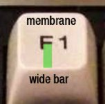 TRS-80 Model 4 membrane keyboard F1-key F typeface bar wide marked.jpg