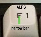 TRS-80 Model 4 ALPS keyboard F1-key F typeface bar narrow marked.jpg