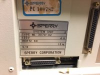 Sperry PC/HT Model 3070-02 -- PC/XT Compatible -- Help Requested on ...