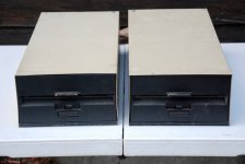 diskdrives1.jpg - Front view of the two drives